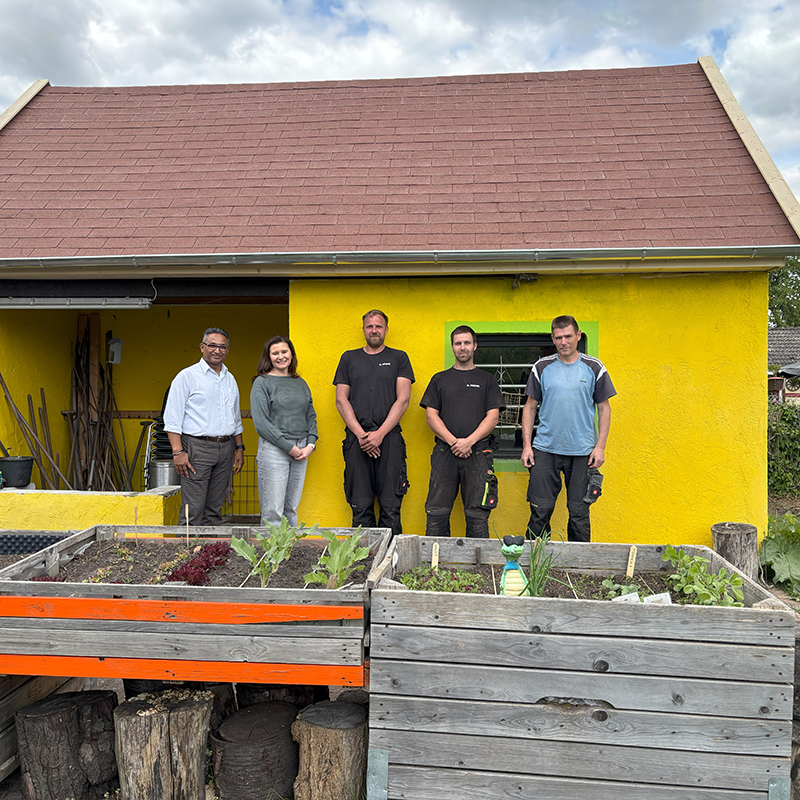 Die renovierte Laube von „LeNes Villa Kunterbunt“.