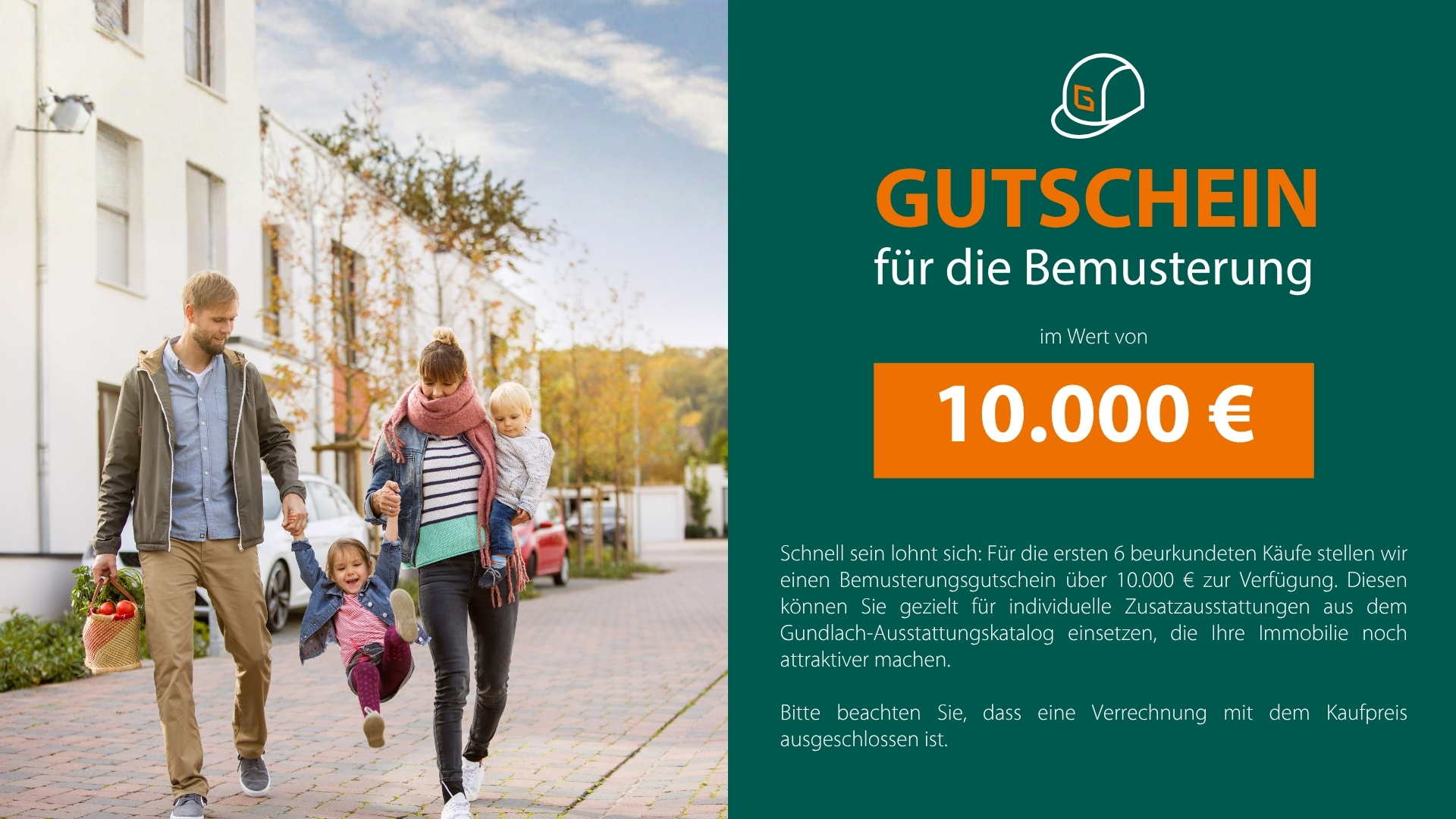 Schnell sein lohnt sich: Bemusterungsgutschein über 10.000 € sichern 