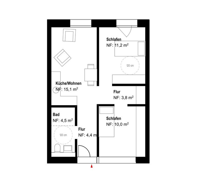3-Zimmer-Wohnung