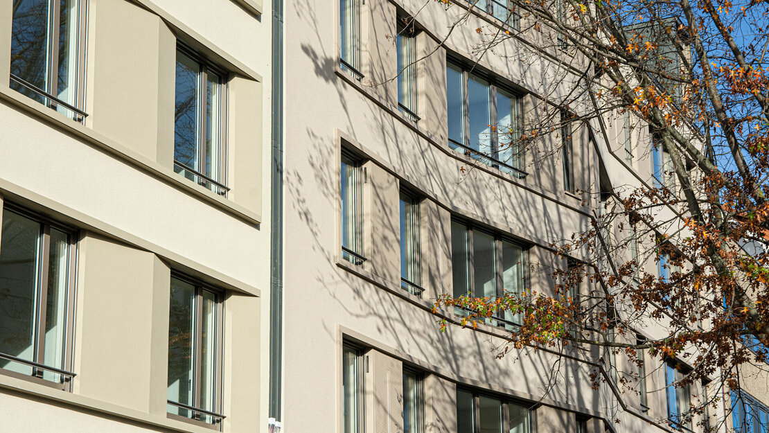 Weitere Perspektive_Ansicht Fassade im Neubauprojekt "mitteNgrün" in Hannover Mitte