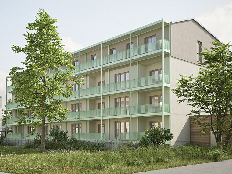 Visualisierung des Bauprojekts Aufwind in der Seelhorst.