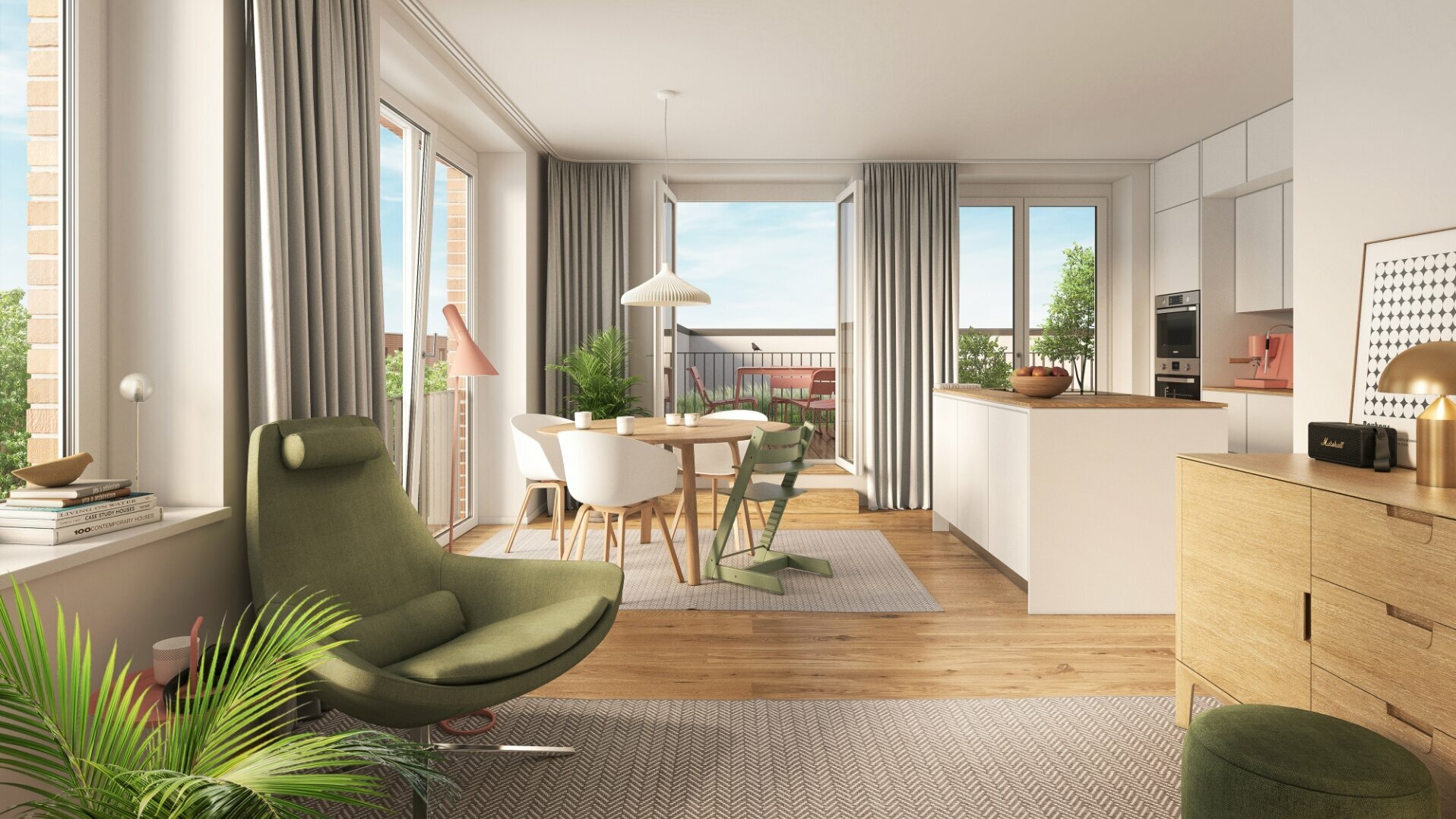 Visualisierung "Eigentumswohnung": Entdecken Sie BRICKLYN in Hannover-Kronsrode: moderne Eigentumswohnungen, familienfreundliche Reihenhäuser und attraktive Kapitalanlagen mit Wertsteigerungspotenzial. Jetzt informieren!