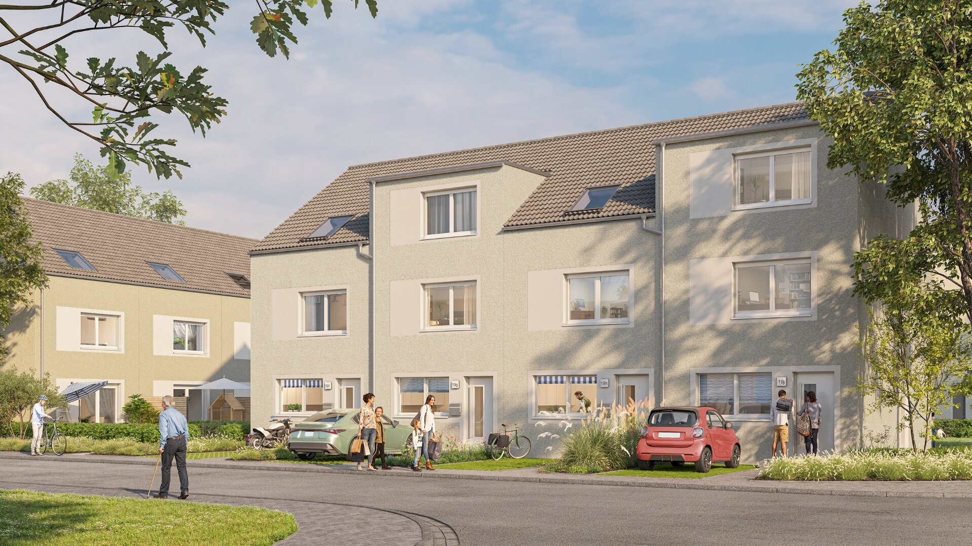 Zeile A_Neubau-Reihenhäuser als Kapitalanlage in Velber bei Hannover | VelbERLEBEN