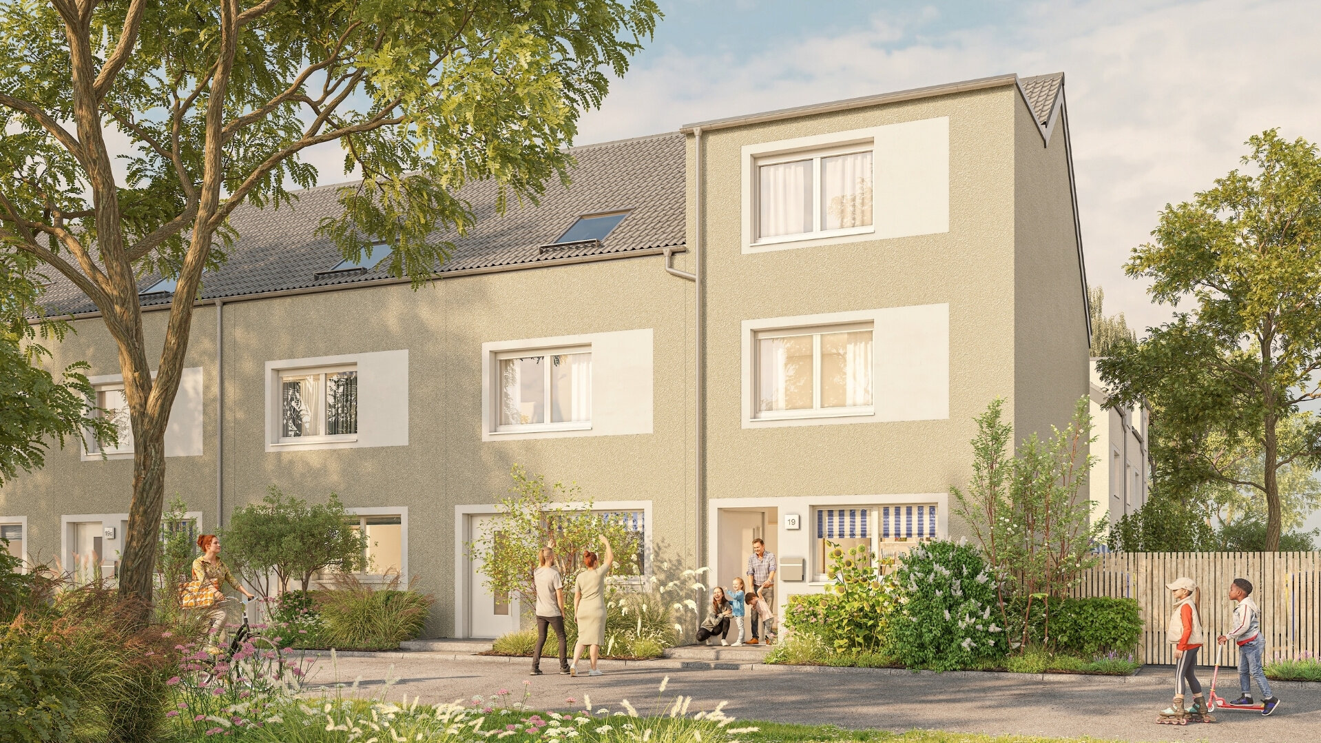 Zeile C_Neubau-Reihenhäuser als Kapitalanlage in Velber bei Hannover | VelbERLEBEN