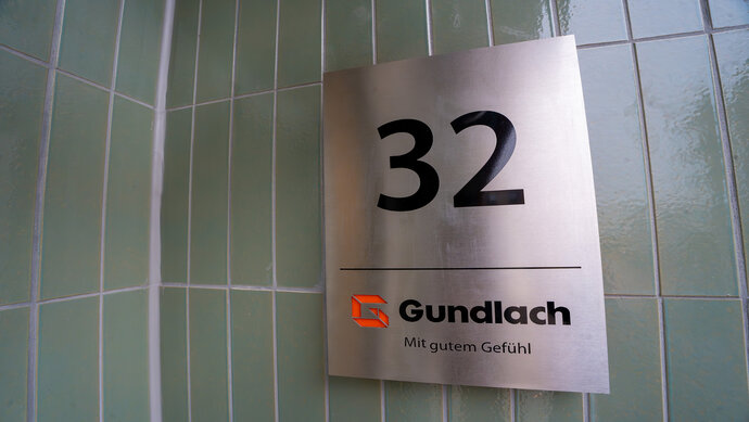 Hausnummer_Wohnung mit B-Schein mieten in Hannover-Kronsrode In den Belsen 32 vom Gundlach Wohnungsunternehmen