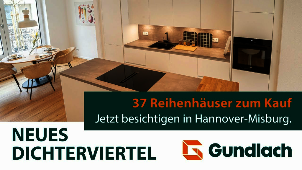 NEUES DICHTERVIERTEL | Reihenhäuser Kauf in Hannover-Misburg | Ideal für Familien & Kapitalanlegende