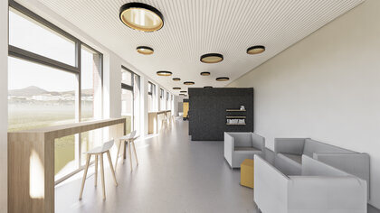 Visualisierung des Freizeitbereiches in der Schornsteinfegerschule