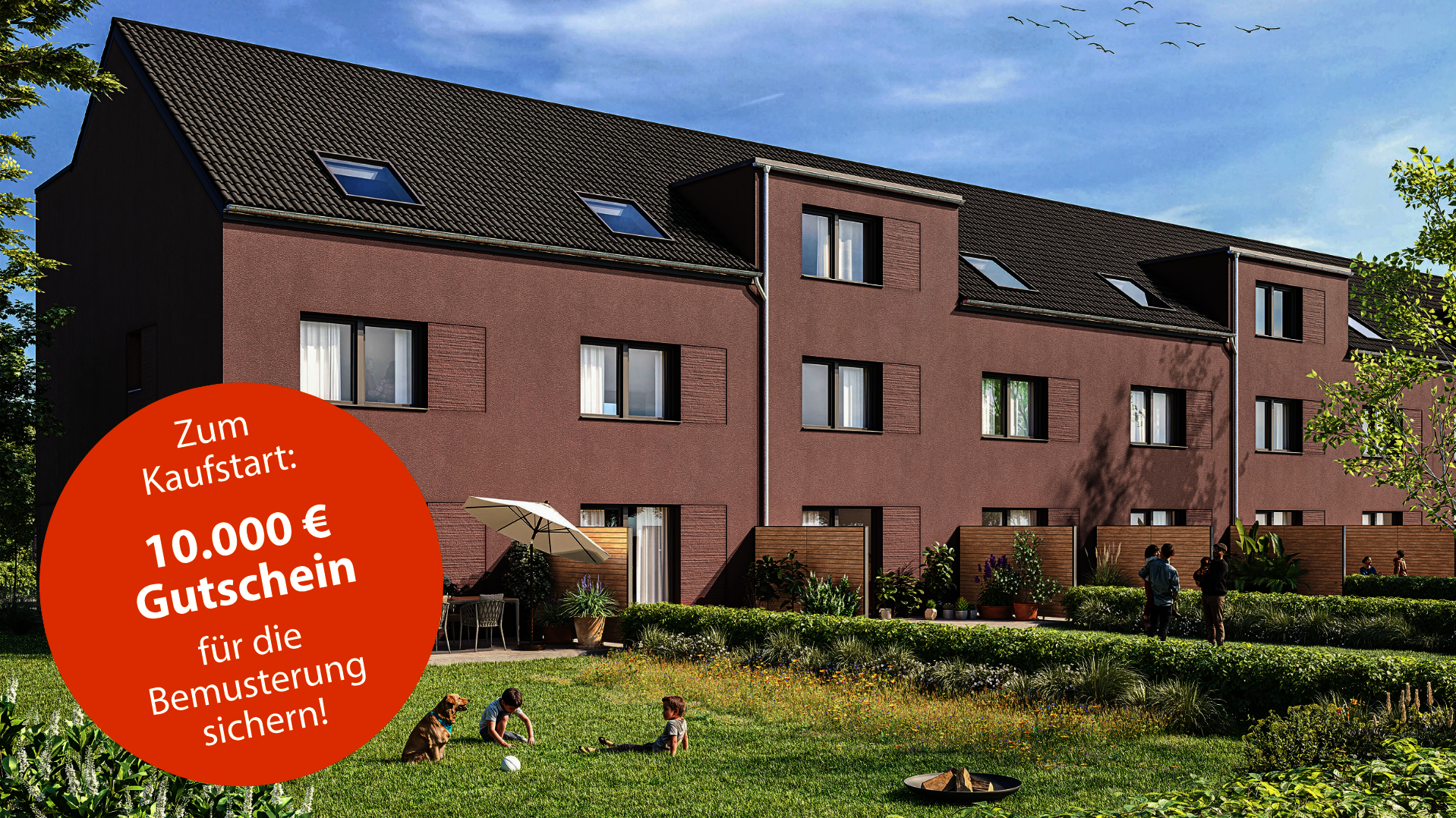 Reihenhäuser zum Kauf in Hannover-Groß-Buchholz  Moderne Reihenhäuser in Massivbauweise im KfW-Effizienzhaus-55-Neubaustandard mit ca. 130 m² Wohnfläche und klimafreundlicher Fernwärmeversorgung als Eigenheim oder zur Kapitalanlage.