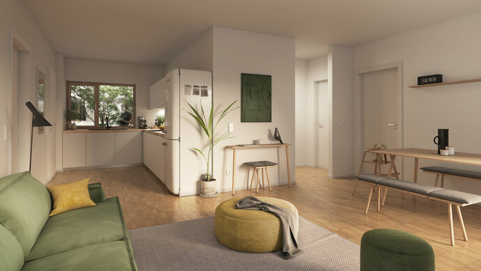 Wohnen und Kochen_Kattenbrookstrift 146_Wohnung mieten in Kronsrode Mitte_Gundlach Wohnungsunternehmen