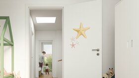 BRICKLYN | Visualisierung Oberlicht Obergeschoss_Flur_Reihenhaus kaufen in Hannover-Bemerode