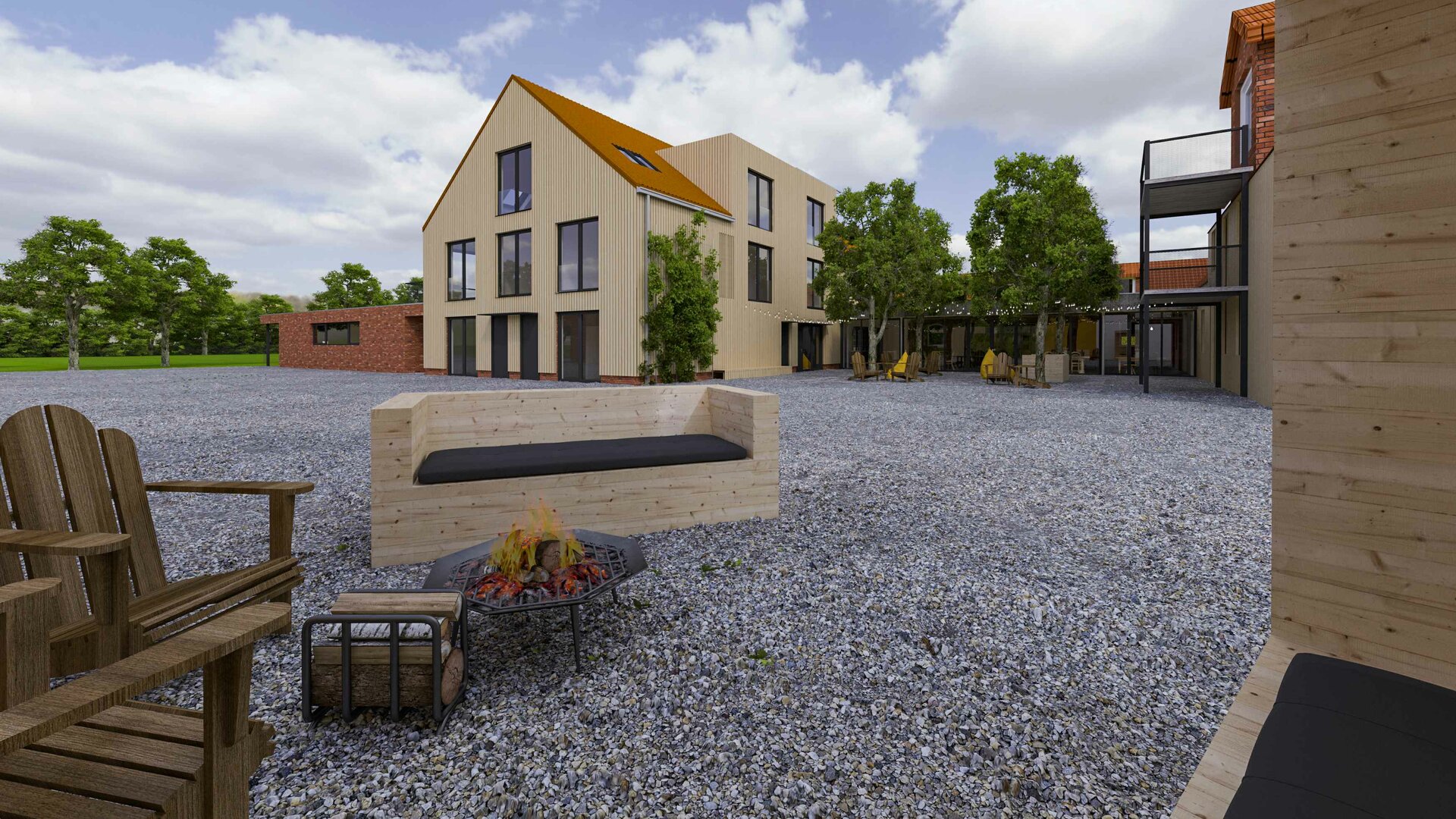 Visualisierung der Außenanlagen des Domiziels in Uetze