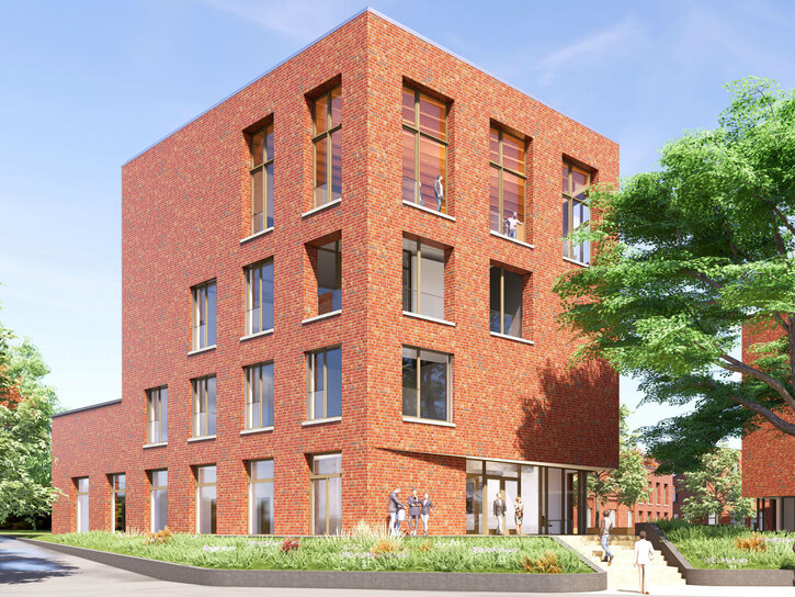 Visualisierung des Neubau der Schornsteinfegerschule in Hannover