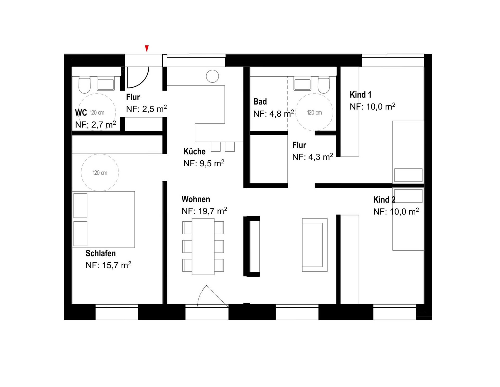 4-Zimmer-Wohnung