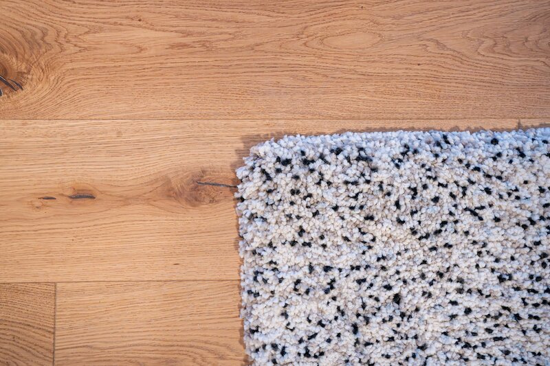Parkett und Teppich Detail