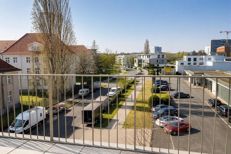 Blick vom Balkon