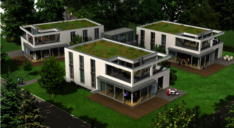 Visualisierung der Wohnanlage