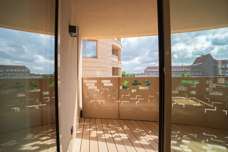 Moderne Balkonansicht