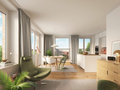 Wohn-, Ess-, Kochbereich