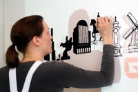 Wandillustration von Petra Busche