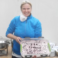 Für die Baustelle machte Alexandra Jäck vom Gundlach Empfang eine 125-Jahre-Jubiläumssüßspeise