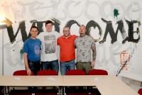 Gundlach Handwerker Ralf Schmidt, Timo Koltrowitz, Frank Mittag und Andre-Domenik Rand freuen sich über den gelungen Innenausbau